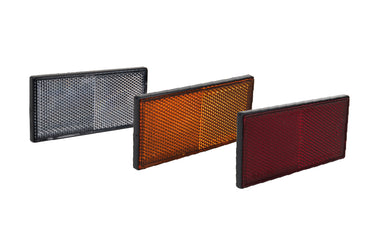 Cofan – Catadióptrico Rectangular Adhesivo Homologado | 106 x 50 mm | Rojo, Ámbar o Blanco